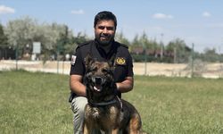 Görevini tamamlayan emniyetin bomba arama köpeği "Artur" ekip arkadaşından ayrılmayacak
