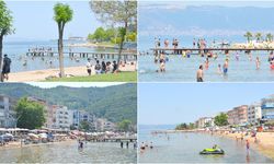 Kocaeli'nin mavi bayraklı plajlarında bayram tatili yoğunluğu