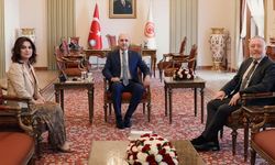 TBMM Başkanı Kurtulmuş, DEM Parti Grup Başkanvekilleri Koçyiğit ve Temelli'yi kabul etti