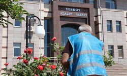 Hüküm giydikleri adliye sarayının tadilat ve bakım işlerini yapıyorlar
