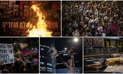 İsrailliler, Gazze kentini işgal kararına karşı esir takası anlaşması talebiyle protesto düzenledi