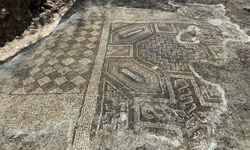 Mezar kazarken bulunan mozaikte içinde haç motifi bulunan "Davud Yıldızı" sembolü tespit edildi