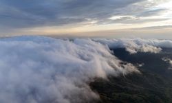 Samsun'da 1650 rakımlı Dürtmen Dağı'ndaki 'sis denizi' dronla görüntülendi