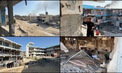 Gazze'de çadırlarını su basan Filistinliler, tehlikeli olsa da Sarı Hat yakınındaki binalara sığınıyor