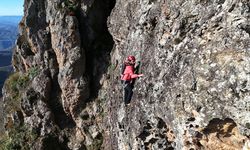 Ordu Yoroz Kent Ormanı'ndaki sarp kayalar dağcıların yeni rotası oldu