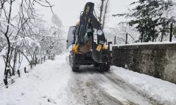 Trabzon'da Büyükşehir ekipleri kar yağışına karşı sahada
