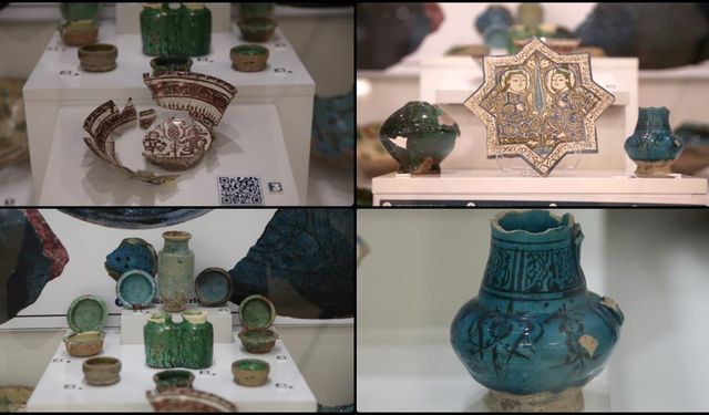 Ani'deki kazılarda bulunan "sırlı seramikler" görücüye çıktı