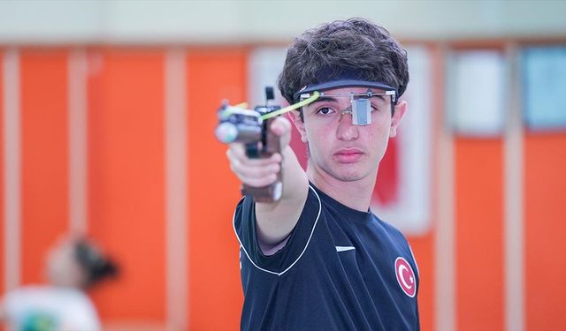 Avrupa Gençlik Olimpik Festivali'nden davet alan milli atıcı Ömer Tuna'nın gözü olimpiyatlarda