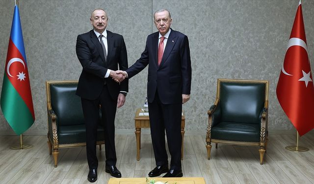 Cumhurbaşkanı Erdoğan, Azerbaycan Cumhurbaşkanı Aliyev ile görüştü