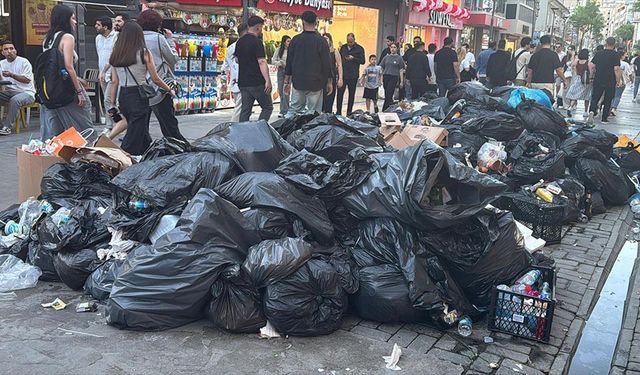 İzmir'de toplanmayan çöpler tepkilere neden oluyor