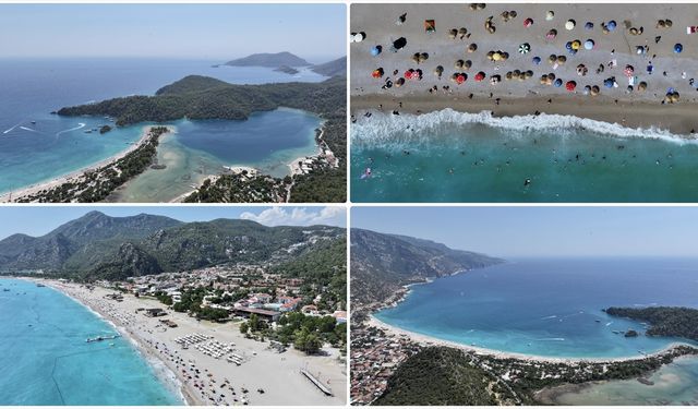 Muğla'da sıcak hava nedeniyle sahillerde yoğunluk yaşanıyor