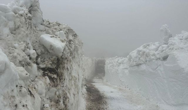 Rize'de haziran ayında karla mücadele sürüyor