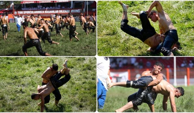 664. Tarihi Kırkpınar Yağlı Güreşleri'nde ikinci gün müsabakaları başladı