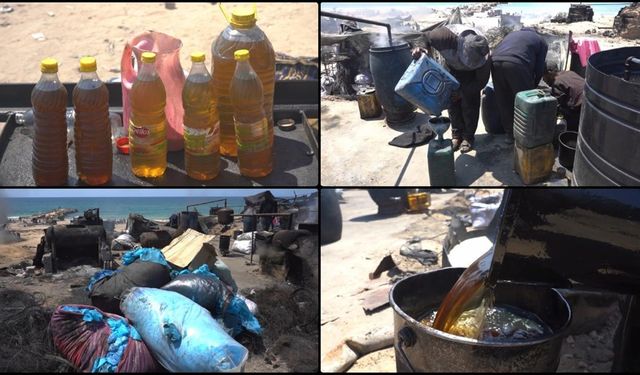 Gazze'de İsrail ablukasına meydan okuyan Filistinliler, atık plastikten yakıt üretiyor