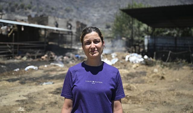 Yangında evini ve ahırını kaybetti, alevlerden kurtulan 4 ineği tesellisi oldu