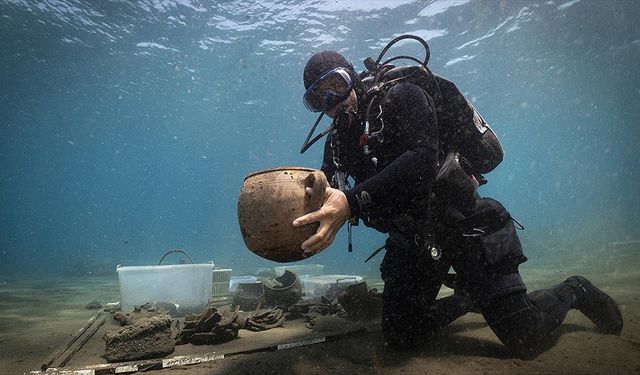 Datça açıklarındaki Osmanlı batığından 'bir müzeyi dolduracak kadar eser' çıktı