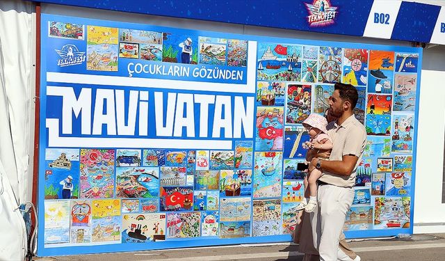 'Mavi vatan' sevgisini anlatan resimler TEKNOFEST Mavi Vatan'da sergileniyor