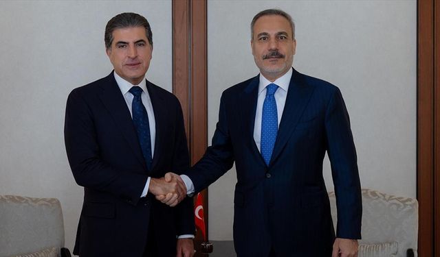 Dışişleri Bakanı Fidan, IKBY Başkanı Barzani ile görüştü