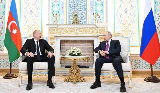 Rusya Devlet Başkanı Putin ve Azerbaycan Cumhurbaşkanı Aliyev bir araya geldi