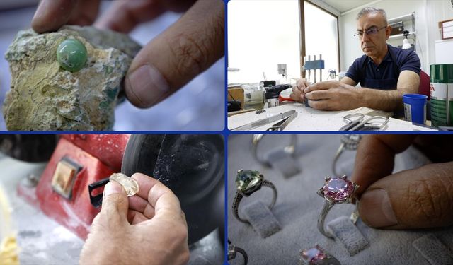 Yüzüğünü tamir ederken keşfettiği yeteneğiyle doğal taşlara 'değer' katıyor