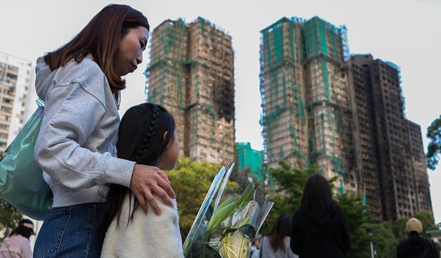 Hong Kong'da Tai Po yangınında hayatını kaybedenler için 3 gün yas ilan edildi