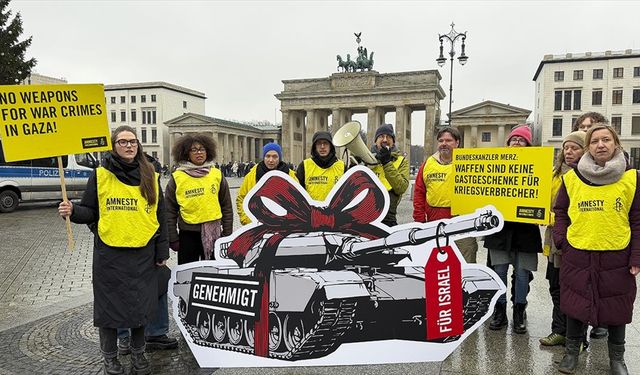 Uluslararası Af Örgütü, Almanya Başbakanı Merz'in İsrail'e yapacağı ziyareti protesto etti