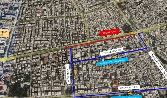 Antalya'da 100. Yıl Bulvarı'nda asfalt çalışmaları sürüyor