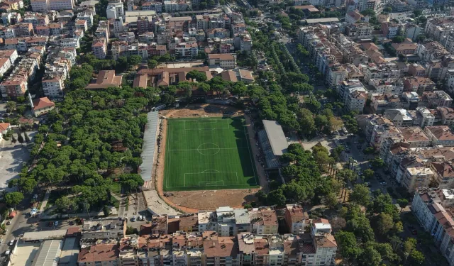 İzmir Büyükşehir'den Ödemiş Saraçoğlu Stadı'na yepyeni zemin
