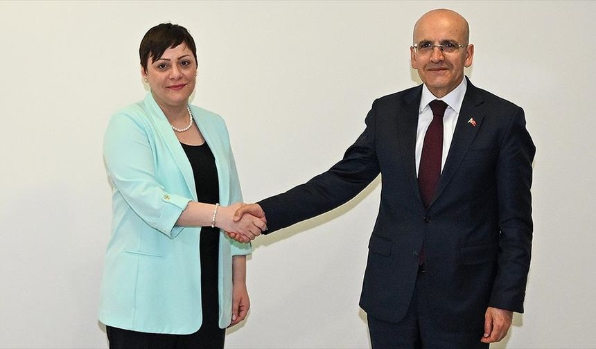 Bakan Şimşek, Kuzey Makedonya Maliye Bakanı Koçovska ile görüştü
