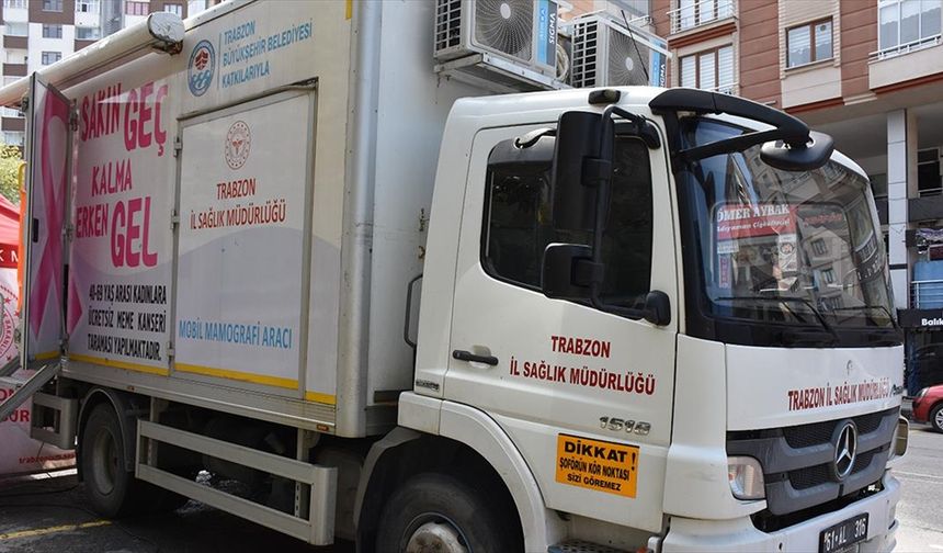 Trabzon'da mobil mamografi aracında geçen yıl 270 kadının kanser riski taşıdığı belirlendi