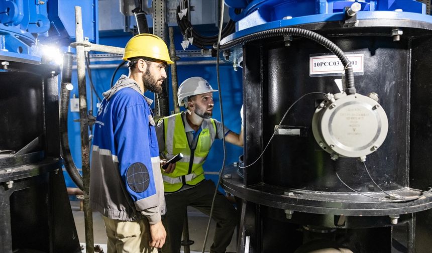 Akkuyu NGS'de su besleme sistemindeki pompaların elektrik motorları devreye alındı