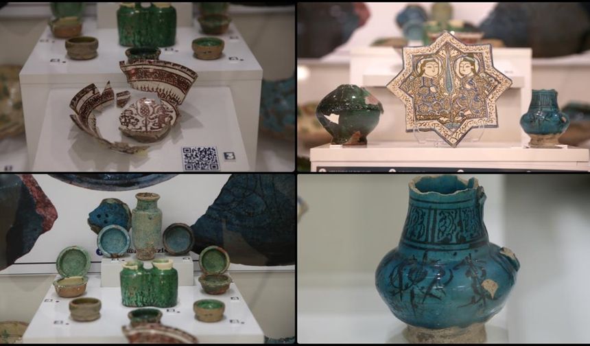 Ani'deki kazılarda bulunan "sırlı seramikler" görücüye çıktı