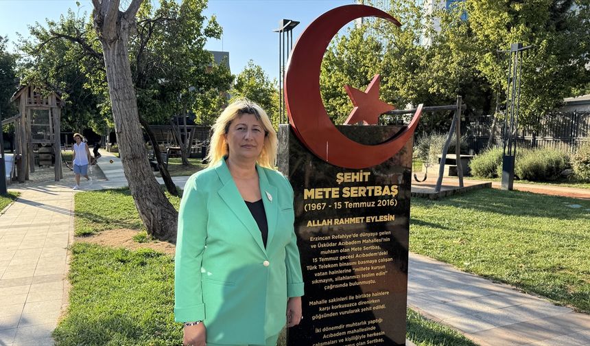 15 Temmuz'da şehit olan muhtarın eşi hayatını 2 çocuğuna adadı
