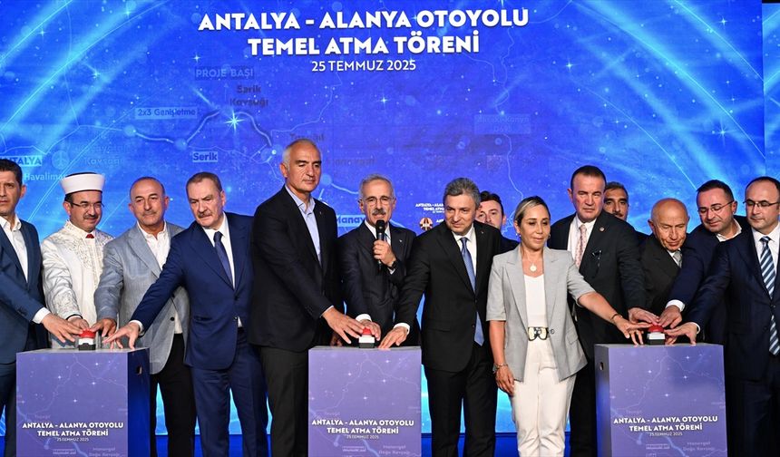 Antalya-Alanya Otoyolu'nun temeli atıldı