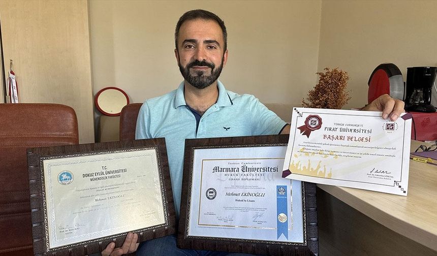 Okuma azmiyle önce mühendis, sonra avukat oldu, bu yıl da tıp fakültesini bitirdi