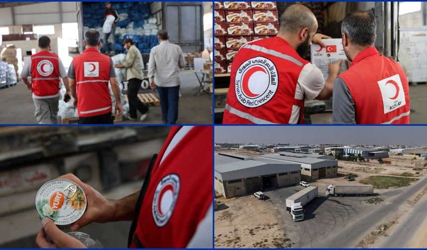 Türk Kızılay, Suriye'nin Süveyda ilindeki sivillere 2 tır insani yardım gönderdi