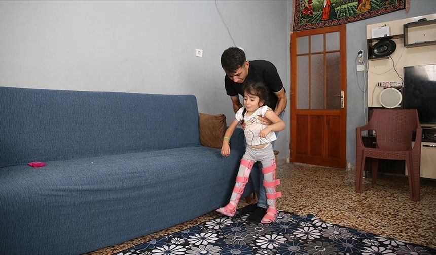 Doğuştan ayrık omurga hastası Yağmur tek başına yürüyebileceği günün hayalini kuruyor