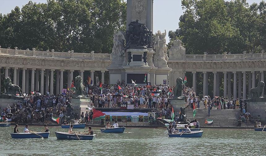 İspanya'da Filistin'e destek gösterileri