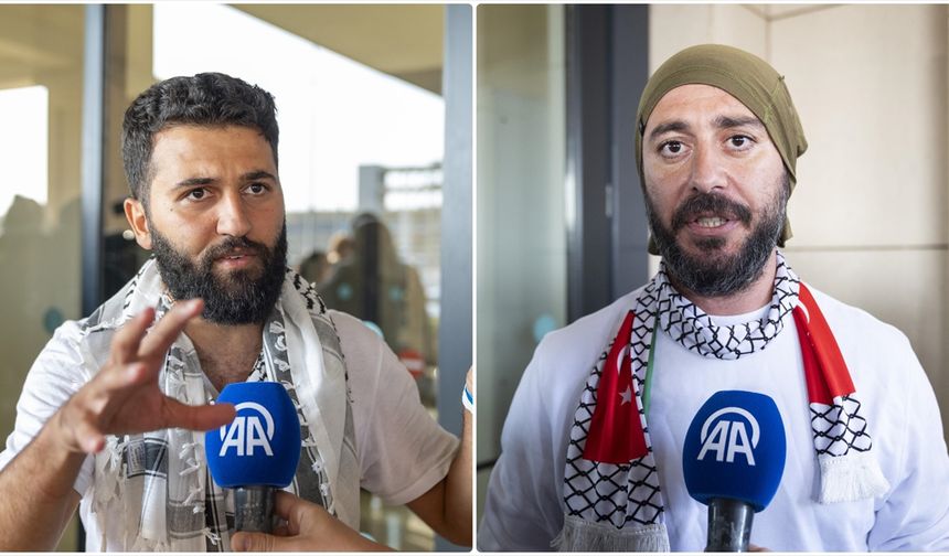 Özgürlük Filosu'ndaki Türk aktivistler gazetecilere konuştu