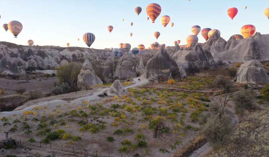 Sonbahar manzaraları Kapadokya'ya renk kattı