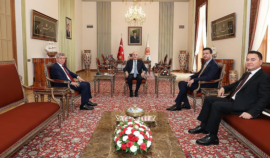 TBMM Başkanı Kurtulmuş, Saadet, Gelecek ve DEVA partilerinin genel başkanlarını kabul etti