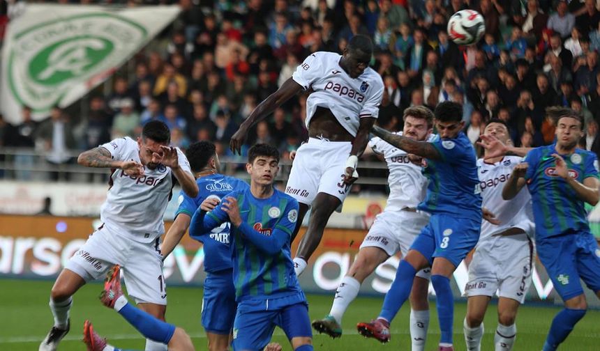 Trabzonspor, deplasmanda Çaykur Rizespor'u 2-1 yendi