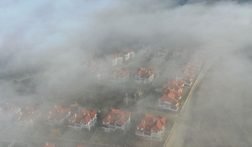 Sisle kaplanan Kastamonu havadan görüntülendi