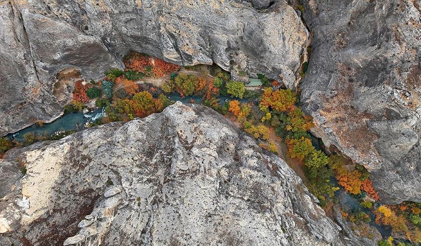 Tohma Kanyonu sonbaharda renk cümbüşüne büründü