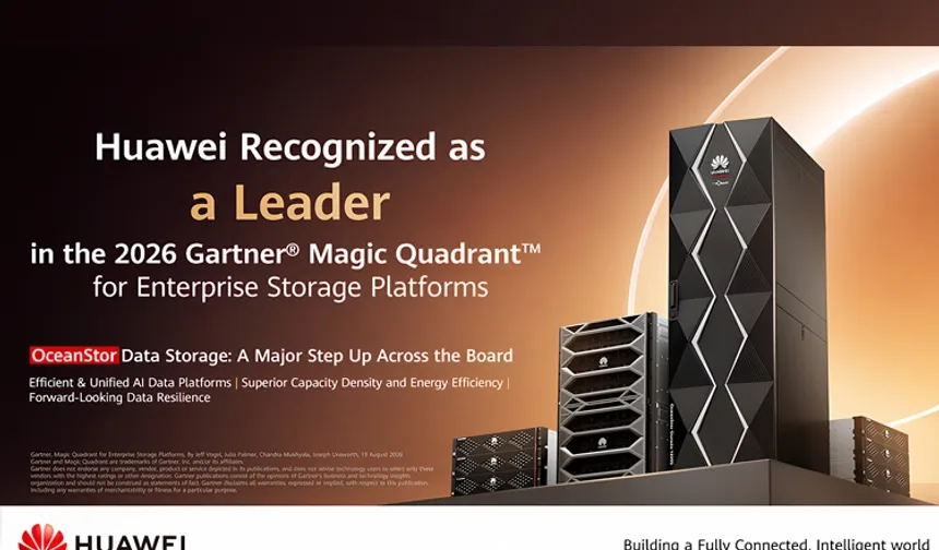 Huawei, Gartner'ın 2026 Kurumsal Depolama Platformları Magic Quadrant raporunda lider gösterildi
